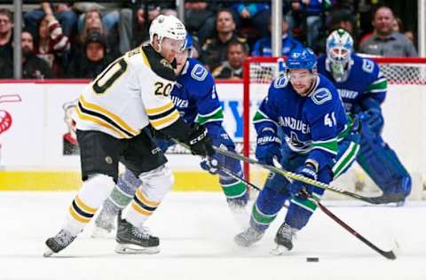 VANCOUVER, BC – FEBRUARY 17: Sven Baertschi