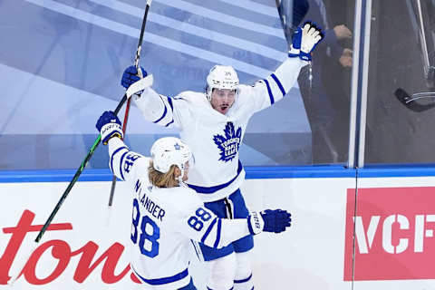 TORONTO, ONTARIO – AUGUST 07: Auston Matthews #34 of the Toronto Maple Leafs . (Photo by Andre Ringuette/Freestyle Photo/Getty Images)