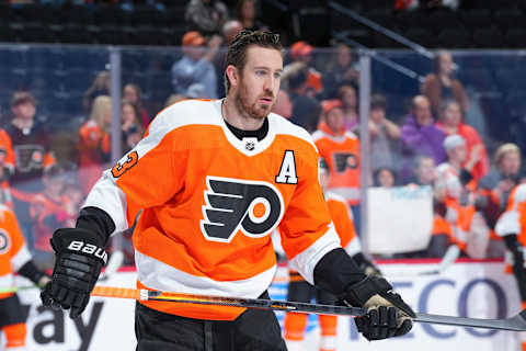 Kevin Hayes #13 of the Philadelphia Flyers. (Photo by Mitchell Leff/Getty Images)