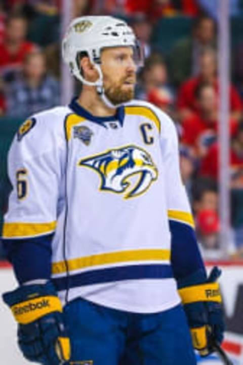 Nashville Predators defenseman Shea Weber (6). Mandatory Credit: Sergei Belski-USA TODAY Sports