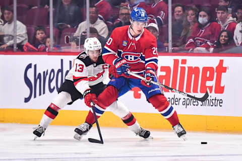 Nico Hischier #13 of the New Jersey Devils (Photo by Minas Panagiotakis/Getty Images)