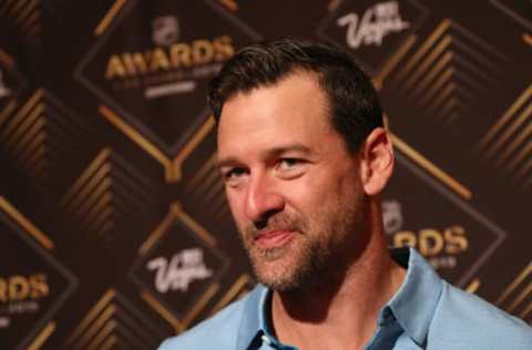 LAS VEGAS, NEVADA – JUNE 18: Justin Williams of the Carolina Hurricanes attends the 2019 NHL Awards nominee media availability at the Encore Las Vegas on June 18, 2019 in Las Vegas, Nevada. (Photo by Bruce Bennett/Getty Images)