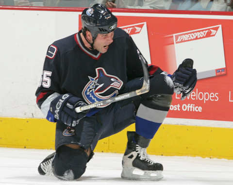 Ed Jovanovski, Vancouver Canucks. (Photo by Jeff Vinnick/Getty Images)