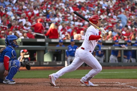 St. Louis Cardinals designated hitter Nolan Gorman. Mandatory Credit: Jeff Curry-USA TODAY Sports