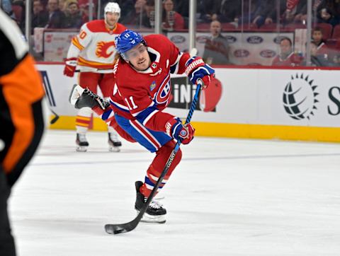 Nov 14, 2023; Montreal, Quebec, CAN; Montreal Canadiens forward Brendan Gallagher. Mandatory Credit: Eric Bolte-USA TODAY Sports