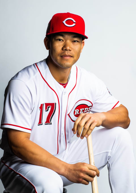 GOODYEAR, AZ – FEBRUARY 19: Connor Joe #17 of the Cincinnati Reds poses for a portrait at the Cincinnati Reds Player Development Complex on February 19, 2019 in Goodyear, Arizona. (Photo by Rob Tringali/Getty Images)