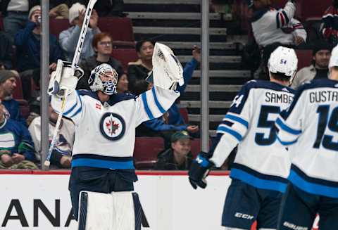 Winnipeg Jets. Connor Hellebuyck (Photo by Rich Lam/Getty Images)