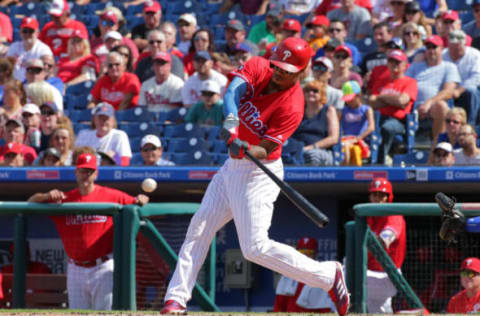 Williams Hitting Behind Hoskins for Protection Is the Best Possibility So Far. Photo by H. Martin/Getty Images.