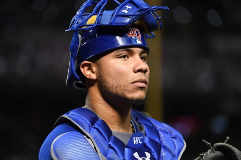 PHOENIX, AZ – SEPTEMBER 17: Willson Contreras #40 of the Chicago Cubs walks back to the dugout after the end of an inning against the Arizona Diamondbacks at Chase Field on September 17, 2018 in Phoenix, Arizona. (Photo by Norm Hall/Getty Images)