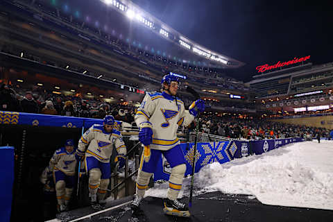 Vladimir Tarasenko #91 of the St. Louis Blues. (Photo by Harrison Barden/Getty Images)