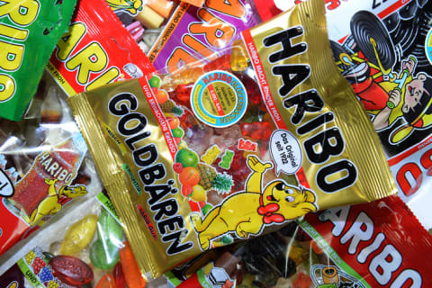 A bag of Haribo gummy bears.