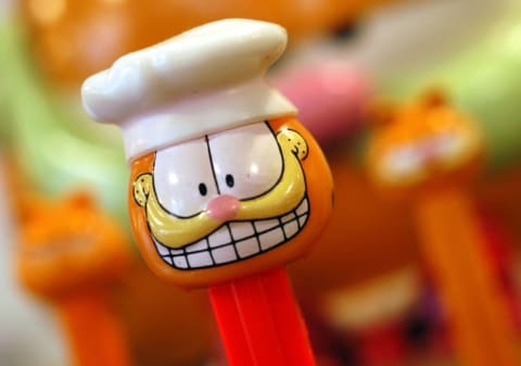 A Garfield Pez dispenser.