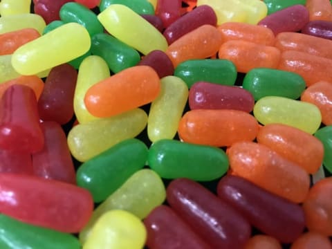 A bunch of Mike and Ike candies.