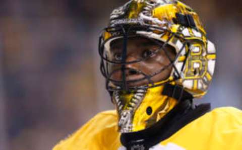 Boston Bruins goalie Malcolm Subban (70) (Greg M. Cooper-USA TODAY Sports)