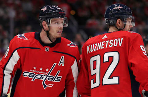 John Carlson, Evgeny Kuznetsov, Washington Capitals (Photo by Patrick Smith/Getty Images)