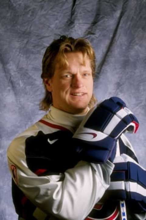 16 Jan 1998: Defenseman Gary Suter of the United States Olympic Hockey Team poses for a photograph at the Hyatt Regency Hotel in Vancouver, Canada. Mandatory Credit: Rick Stewart /Allsport