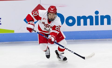 BOSTON, MA – NOVEMBER 23: Lane Hutson. (Photo by Richard T Gagnon/Getty Images)