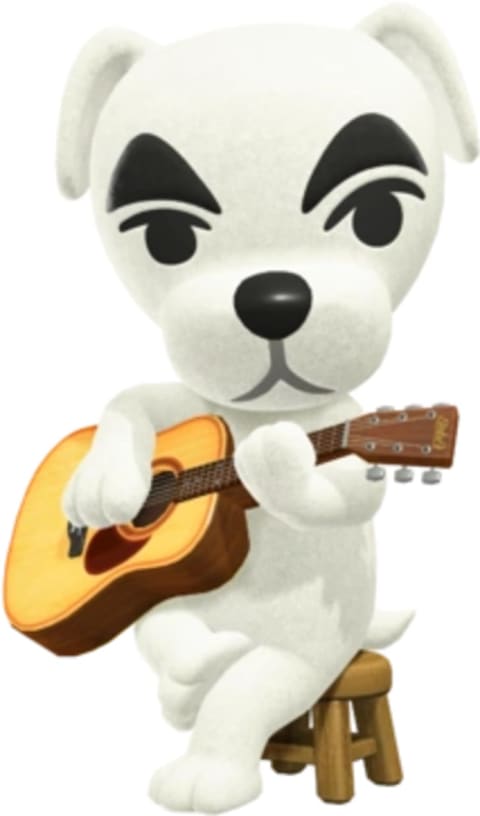 K.K. Slider appearing in promotional artwork for Animal Crossing: New Horizons.