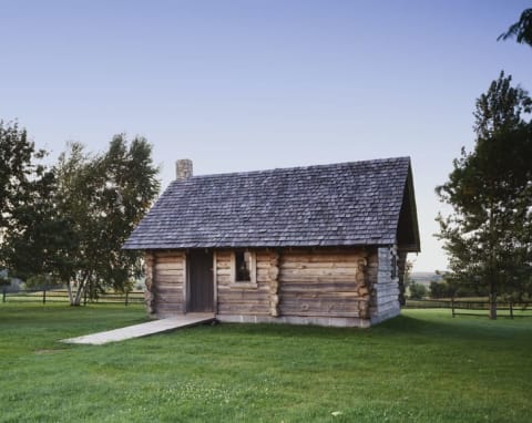 A replica of Laura Ingalls Wilder's log home in Pepin, Wisconsin