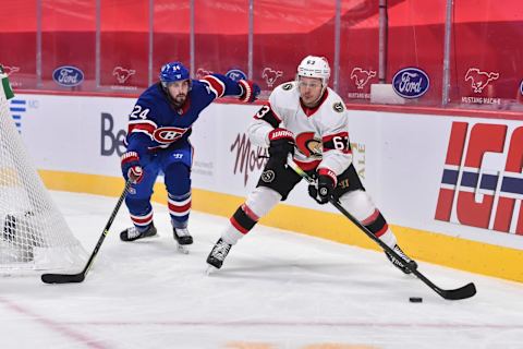 Evgenii Dadonov #63 of the Ottawa Senators (Photo by Minas Panagiotakis/Getty Images)