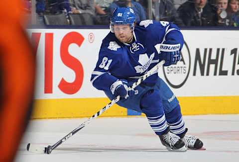 TORONTO, ON – MARCH 9: Phil Kessel #81 of the Toronto Maple Leafs  . (Photo by Claus Andersen/Getty Images)