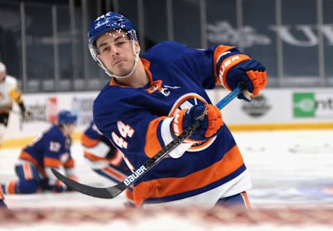 Jean-Gabriel Pageau #44 of the New York Islanders. (Photo by Bruce Bennett/Getty Images)