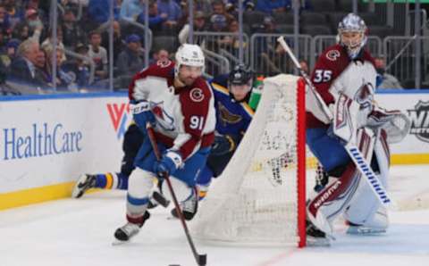 ST LOUIS, MO – OCTOBER 28: Nazem Kadri #91 of the Colorado Avalanche . (Photo by Dilip Vishwanat/Getty Images)