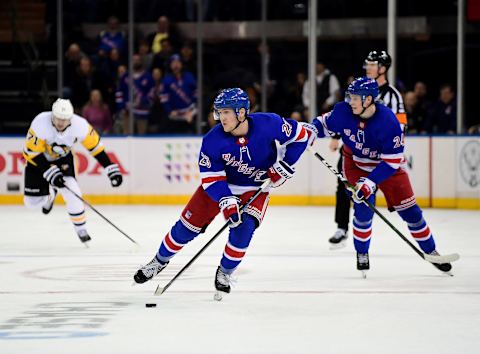 Adam Fox #23 of the New York Rangers. (Photo by Emilee Chinn/Getty Images)