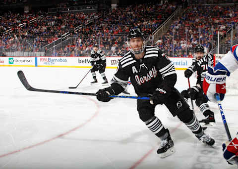 Dougie Hamilton #7 of the New Jersey Devils. (Photo by Bruce Bennett/Getty Images)