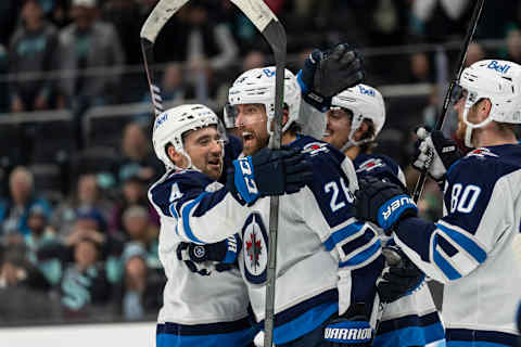 Winnipeg Jets, Blake Wheeler (26). Mandatory Credit: Stephen Brashear-USA TODAY Sports