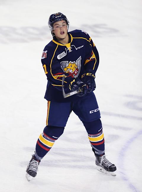 Tyson Foerster #71 of the Barrie Colts (Photo by Vaughn Ridley/Getty Images)