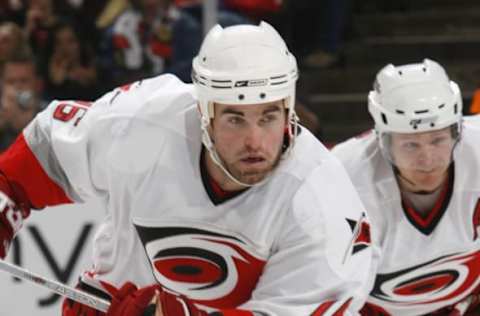 OTTAWA, CANADA – NOVEMBER 4: Andrew Ladd #16 of the Carolina Hurricanes skates against the Ottawa Senators during the NHL game on November 4, 2006 at the Scotiabank Place in Ottawa, Canada. The Hurricanes won 3-2. (Photo by Phillip MacCallum/Getty Images)