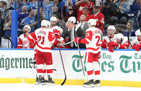 Detroit Red Wings head coach Jeff Blashill. Mandatory Credit: Kim Klement-USA TODAY Sports