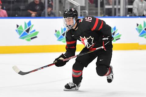 Connor Bedard #16 (Photo by Andy Devlin/ Getty Images)