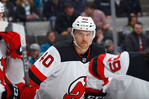 Michael Grabner #40 of the New Jersey Devils (Photo by Rocky W. Widner/NHL/Getty Images)