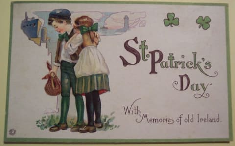 A vintage St. Patrick's Day postcard.