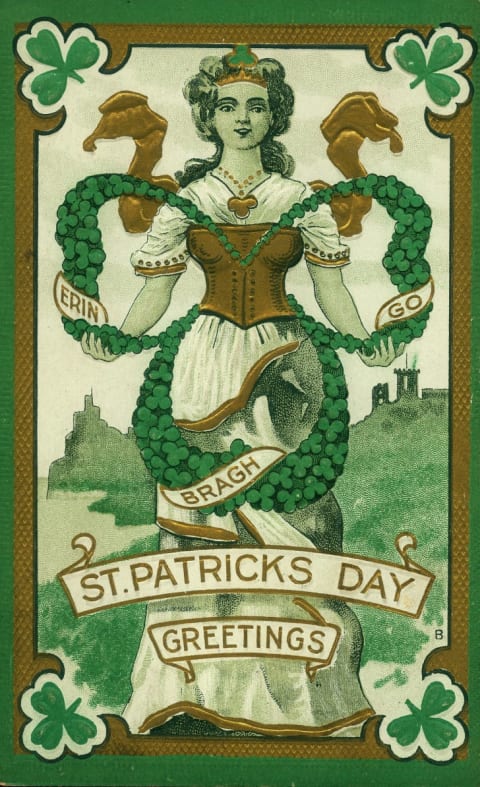 A vintage St. Patrick's Day postcard.