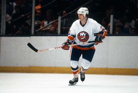 Mike Bossy #22 of the New York Islanders (Photo by Focus on Sport/Getty Images)