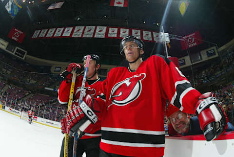 Center Igor Larionov #8 of the New Jersey Devils (Photo by Al Bello/Getty Images)