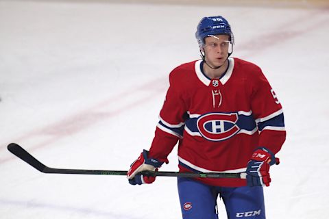 May 12, 2021; Montreal, Quebec, CAN; Montreal Canadiens Jesse Ylonen. Mandatory Credit: Jean-Yves Ahern-USA TODAY Sports