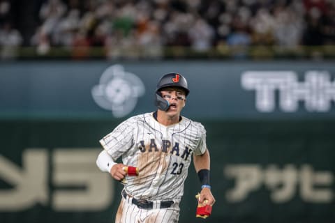 Japan’s Lars Nootbaar. (Photo by Yuichi YAMAZAKI / AFP)