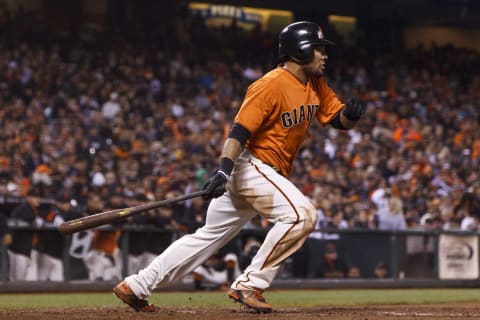 SAN FRANCISCO, CA – AUGUST 10: Melky Cabrera #53 of the San Francisco Giants at bat against the Colorado Rockies during the eighth inning at AT&T Park on August 10, 2012 in San Francisco, California. The Colorado Rockies defeated the San Francisco Giants 3-0. (Photo by Jason O. Watson/Getty Images)