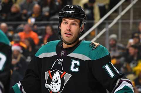 PITTSBURGH, PA – DECEMBER 17: Ryan Getzlaf #15 of the Anaheim Ducks skates against the Pittsburgh Penguins at PPG Paints Arena on December 17, 2018, in Pittsburgh, Pennsylvania. (Photo by Joe Sargent/NHLI via Getty Images)