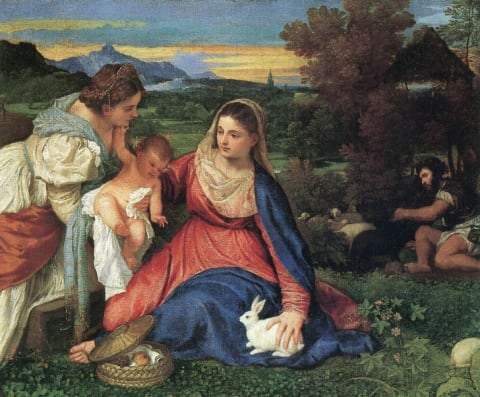 "The Madonna of the Rabbit," by Titian, circa 1530.