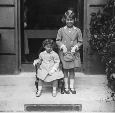 Princesses Margaret and Elizabeth in 1933.