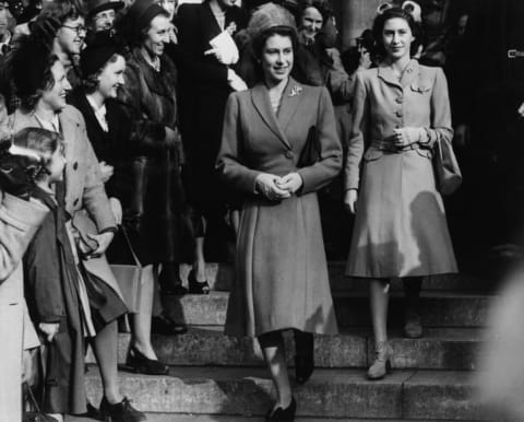 Princesses Elizabeth and Margaret in 1947.