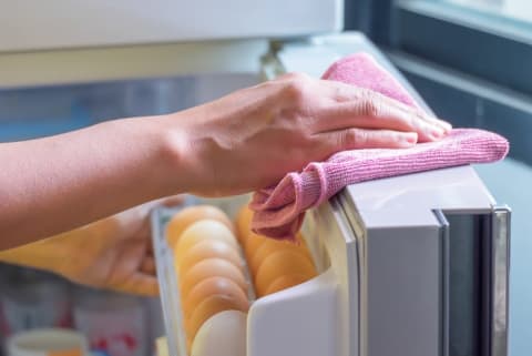 cleaning a refrigerator