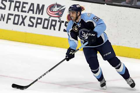 Milwaukee Admirals defenceman Frederic Allard (58) (Photo by Frank Jansky/Icon Sportswire via Getty Images)