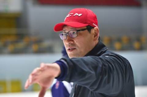 February 14, 2017 shows South Korea’s ice hockey team coach Jim Paek/AFP PHOTO / JUNG Yeon-Je / TO GO WITH AFP STORY Oly-2018-ihockey-KOR-CAN-SKorea-social BY HWANG Sung-Hee(Photo credit should read JUNG YEON-JE/AFP/Getty Images)