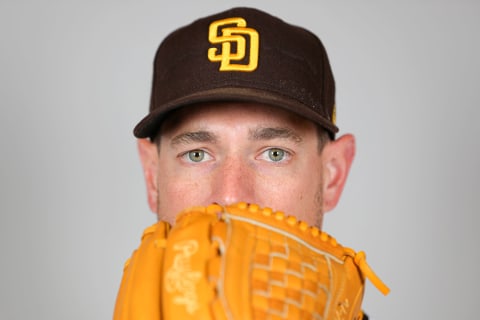 PEORIA, ARIZONA – FEBRUARY 20: Garrett Richards #43 of the San Diego Padres poses for a photo during Photo Day at Peoria Sports Complex on February 20, 2020 in Peoria, Arizona. (Photo by Brady Klain/Getty Images)